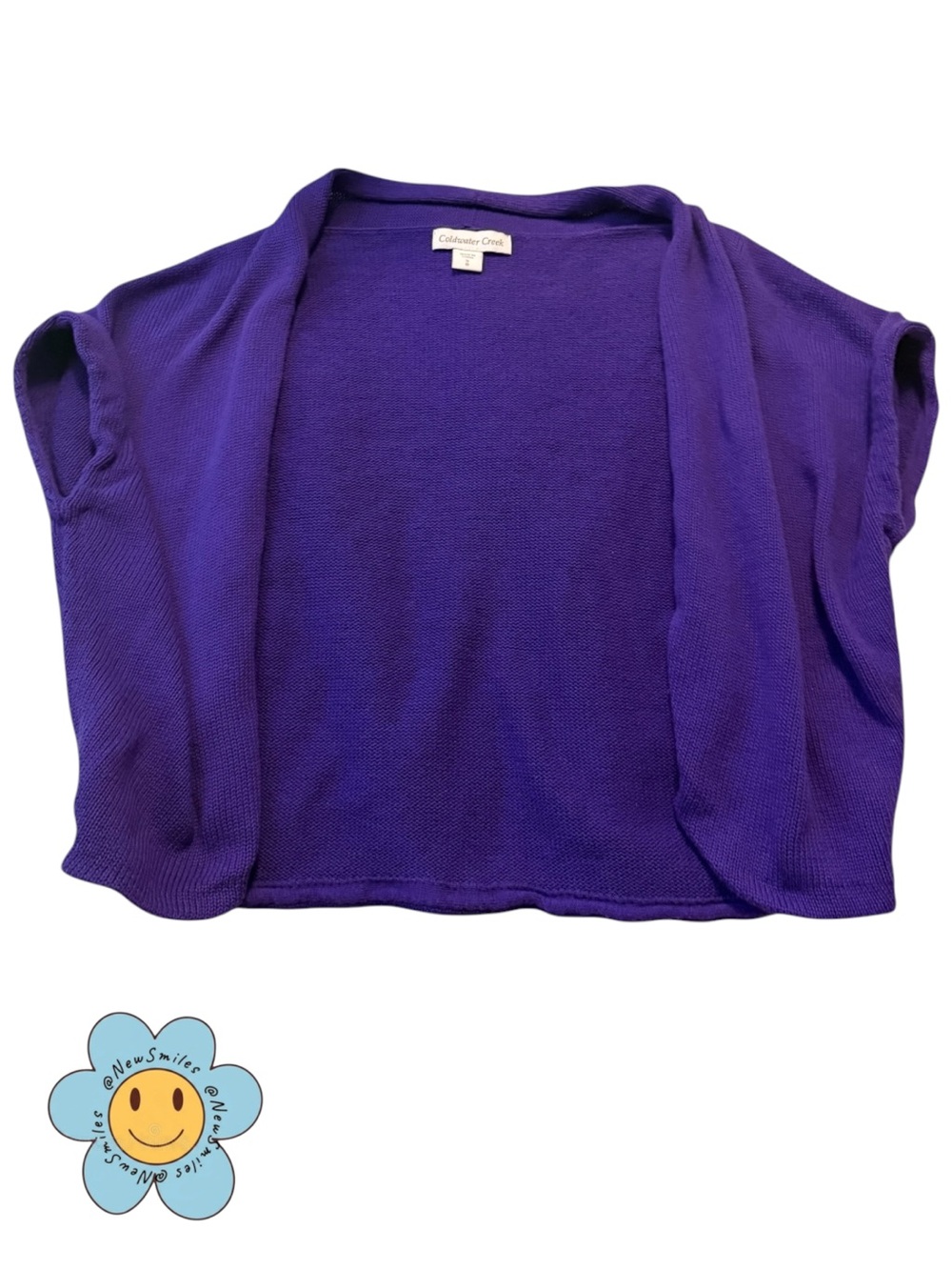 Coldwater Creek ~ Shrug ~ Vibrant Purple ~ Dolman Sleeves ~ Lightweight Knit